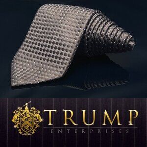 DONALD J. TRUMP Brown MEN'S TIE 100% SILK 60.5”